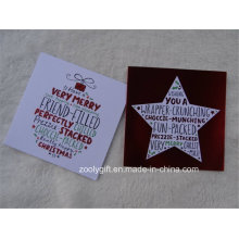 Блестящая рождественская открытка Foil Star Holiday Приветствие Подарочные карты